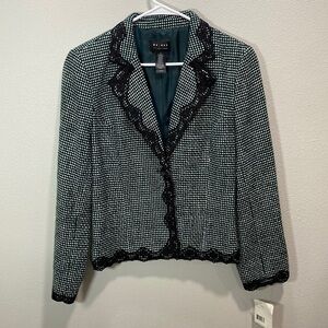Axcess by Liz Claiborne Keeping it‎ Teal  jacket blazer tweed